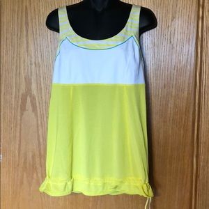 Lululemon 🍋 Yellow & Blue Striped Tame Me Tank